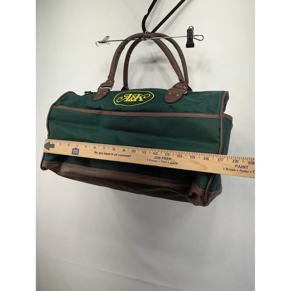 Abercrombie &‎ Kent Green Canvas Duffle Bag Travel Luggage Carry On